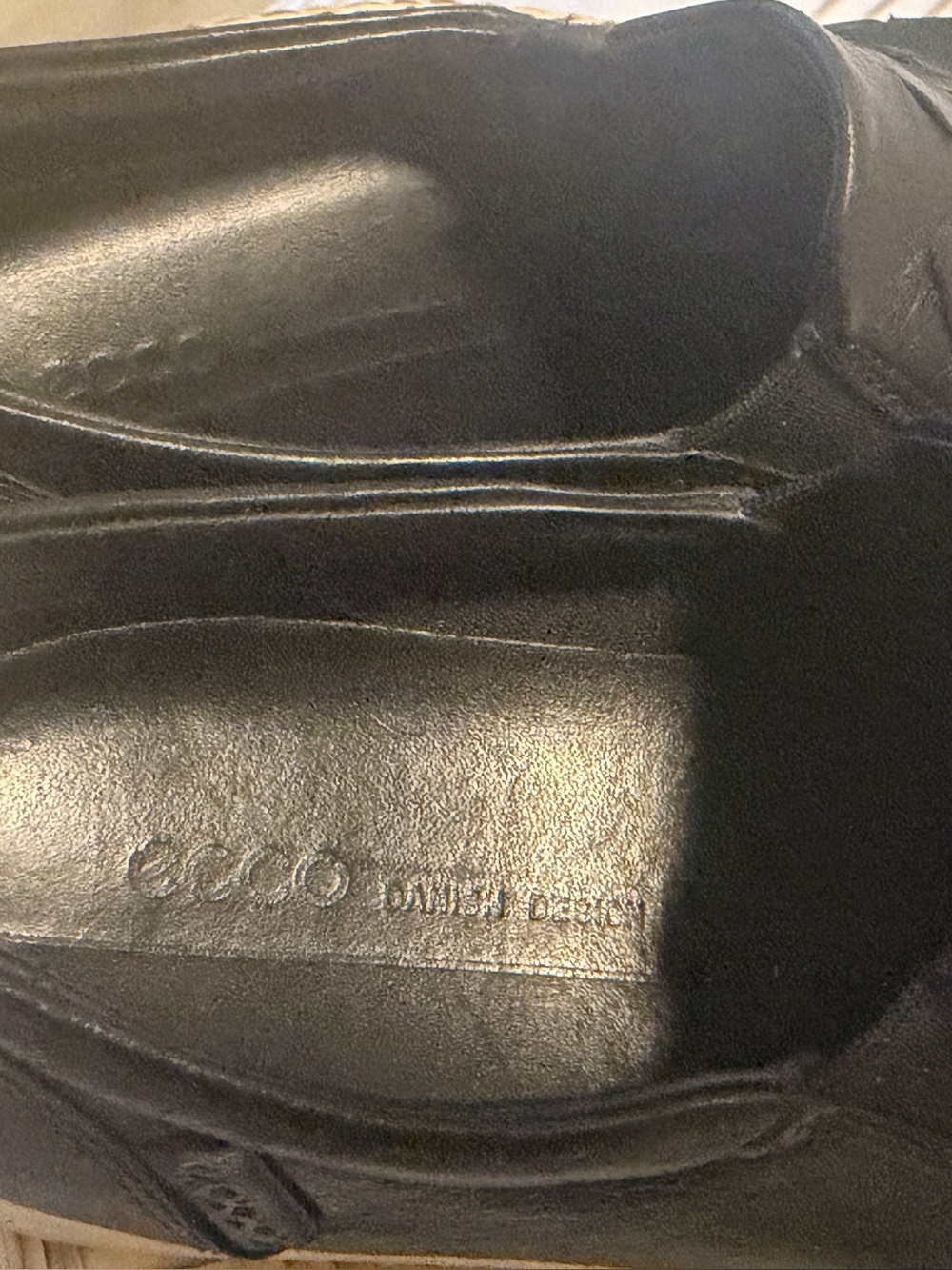 Ecco Black Soft Woven Leather Slip-On Sneakers with White Sole - Picture 7 of 9